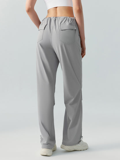 Fashionable Relaxed Casual Zipper Straight Trousers