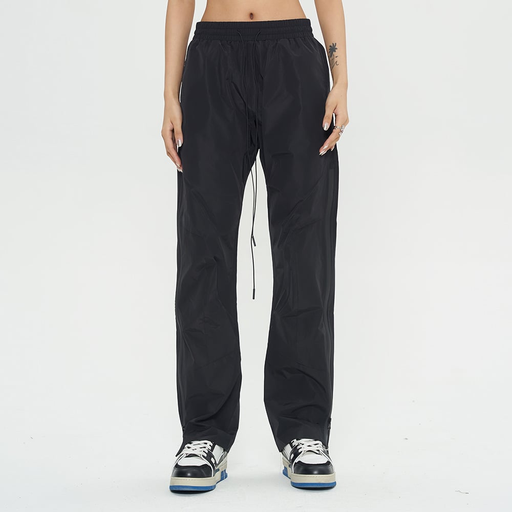Fashionable Relaxed Casual Zipper Straight Trousers