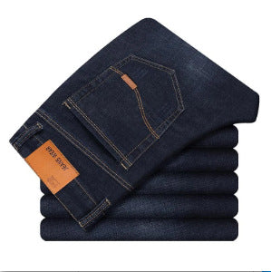 Slim Straight Black Jeans for Men