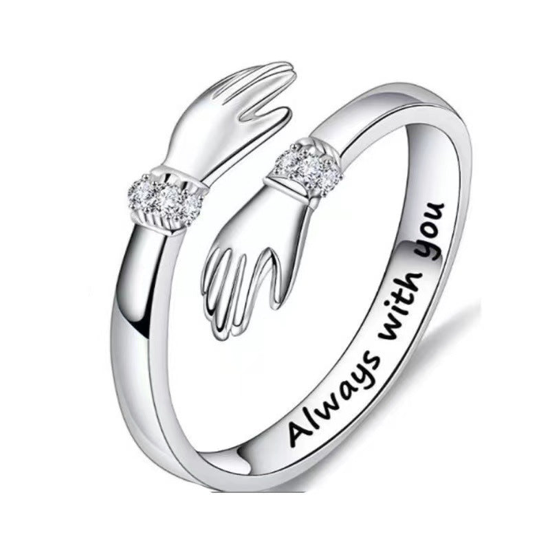 Diamond-Studded Hug Ring