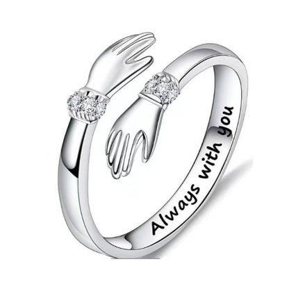 Diamond-Studded Hug Ring