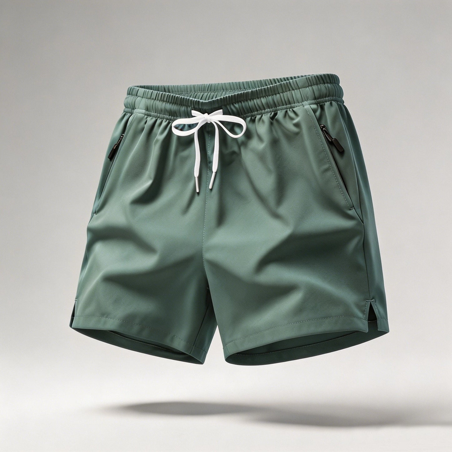 Men's Quick Dry Running Shorts with Drawstring and Zip Pockets - Ideal for Athletic Workouts and Gym Sessions