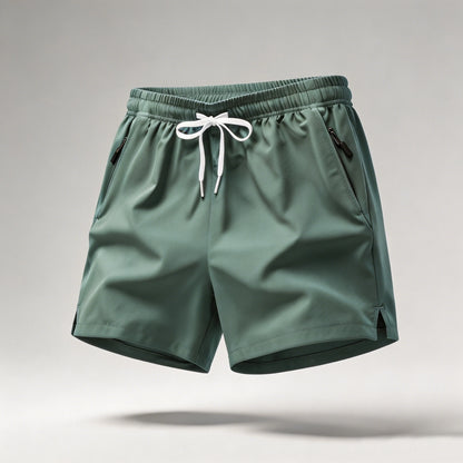 Men's Quick Dry Running Shorts with Drawstring and Zip Pockets - Ideal for Athletic Workouts and Gym Sessions