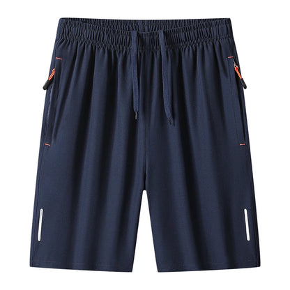 Men's Quick Dry Running Shorts with Drawstring and Zip Pockets - Ideal for Athletic Workouts and Gym Sessions