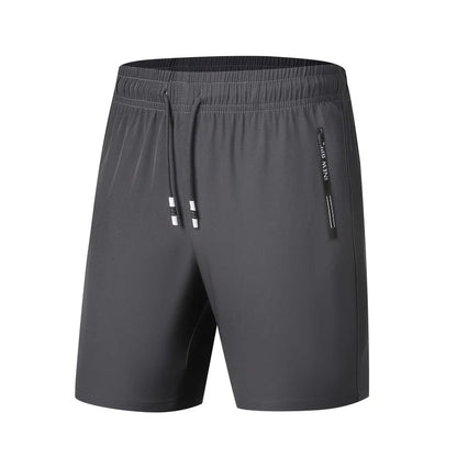 Men's Quick Dry Running Shorts with Drawstring and Zip Pockets - Ideal for Athletic Workouts and Gym Sessions