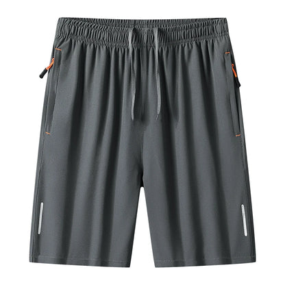 Men's Quick Dry Running Shorts with Drawstring and Zip Pockets - Ideal for Athletic Workouts and Gym Sessions