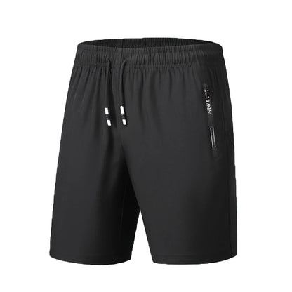 Men's Quick Dry Running Shorts with Drawstring and Zip Pockets - Ideal for Athletic Workouts and Gym Sessions