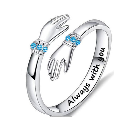 Diamond-Studded Hug Ring