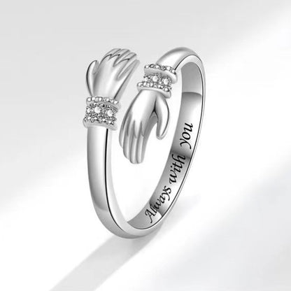 Diamond-Studded Hug Ring