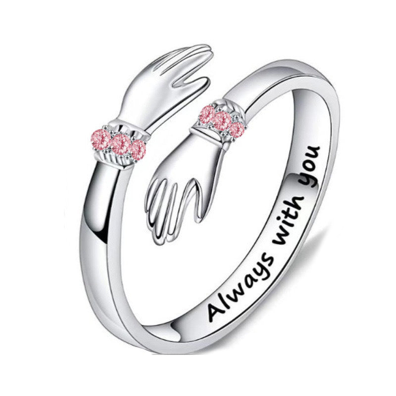 Diamond-Studded Hug Ring