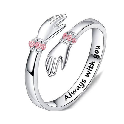 Diamond-Studded Hug Ring